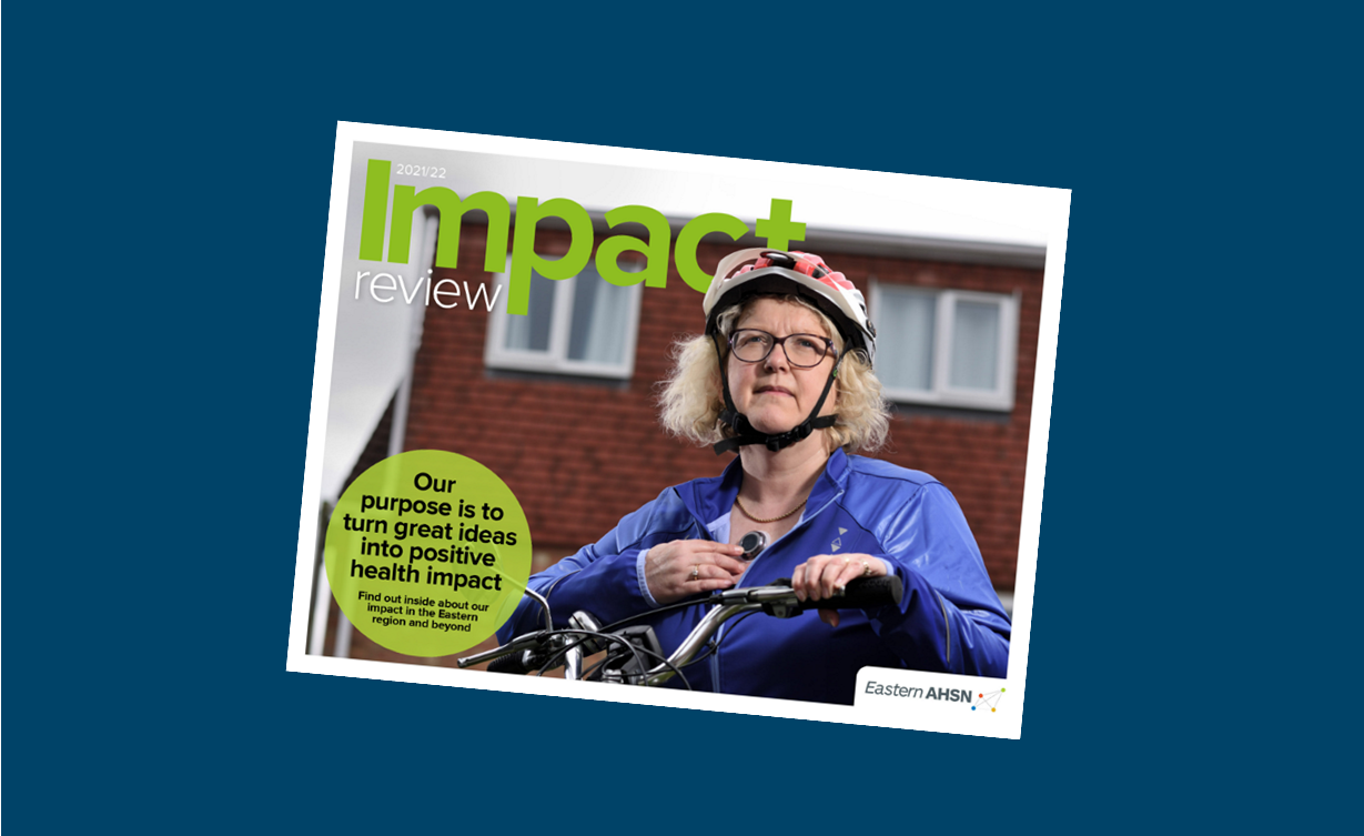 Health Innovation East impact review 21-22 cover web