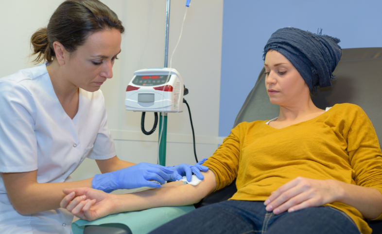 Cancer patient has cannula