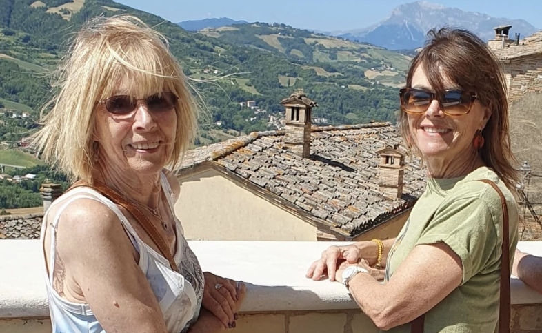 Mother and daughter, Elaine and Diane, together on holiday in Italy