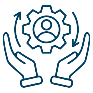 Navy change management icon