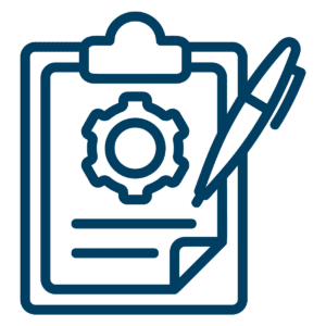 Navy project management icon