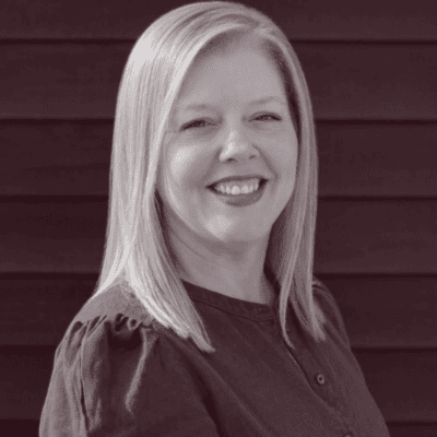 Caroline Angel, Director of Programmes and Quality Improvement black and white headshot